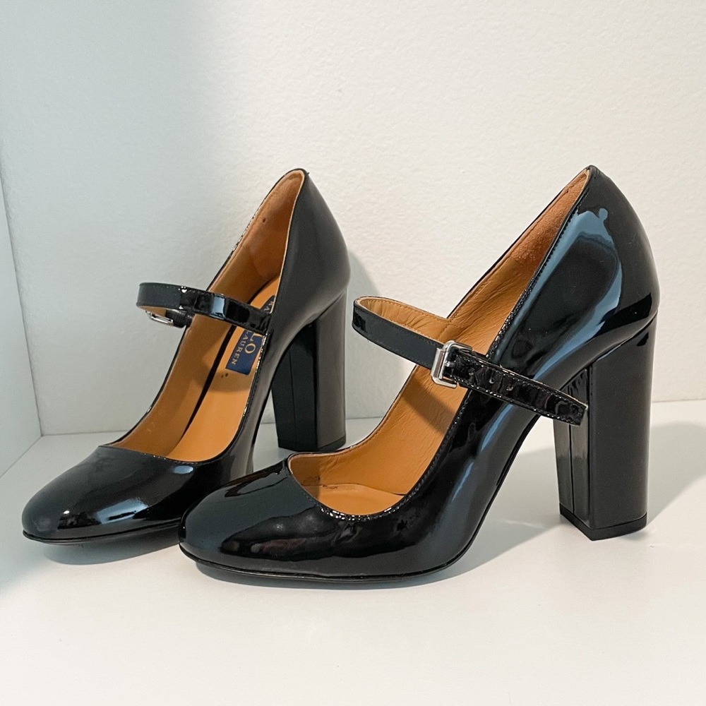 Ralph Lauren patent Mary Jane shoes